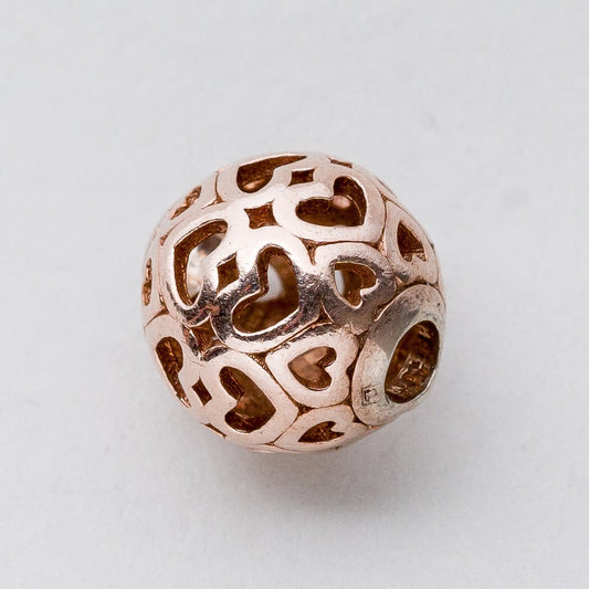 Anhänger Silber 925 Kugel Herzen 1 cm 1,84 g0
