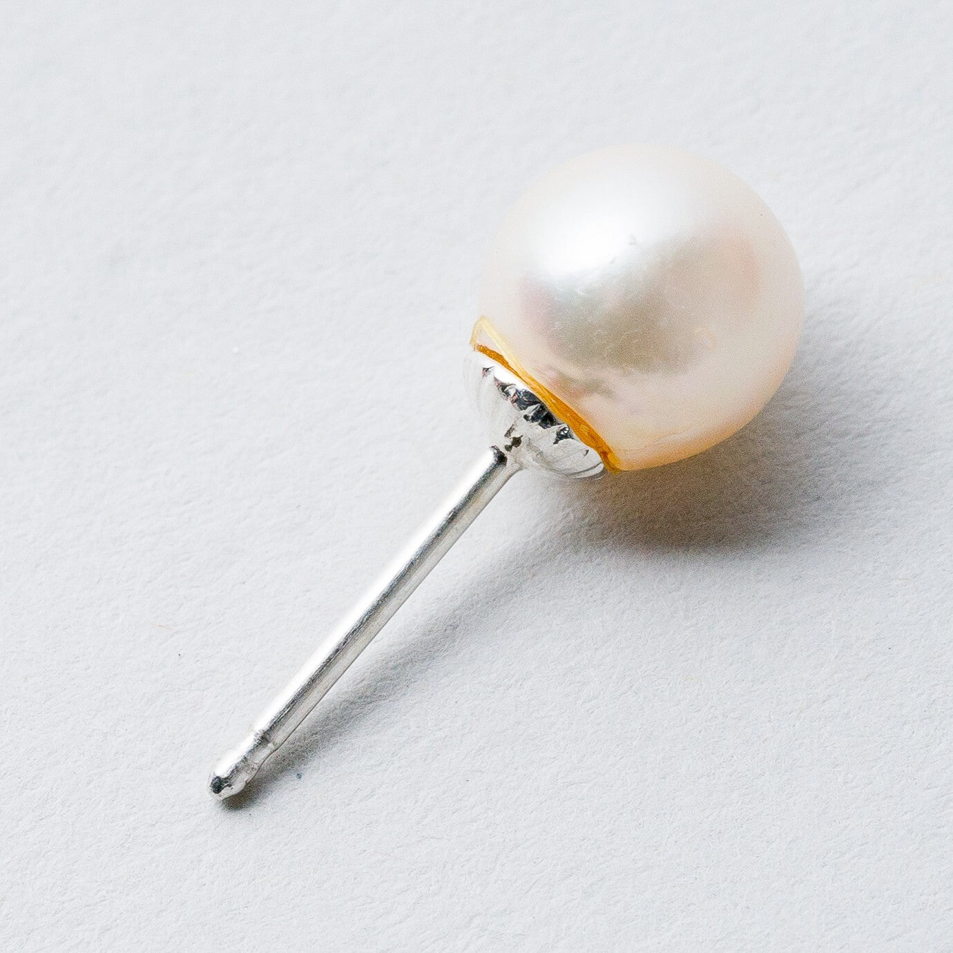 Einzelner Ohrring Ohrstecker Silber Perle 0,76 g1