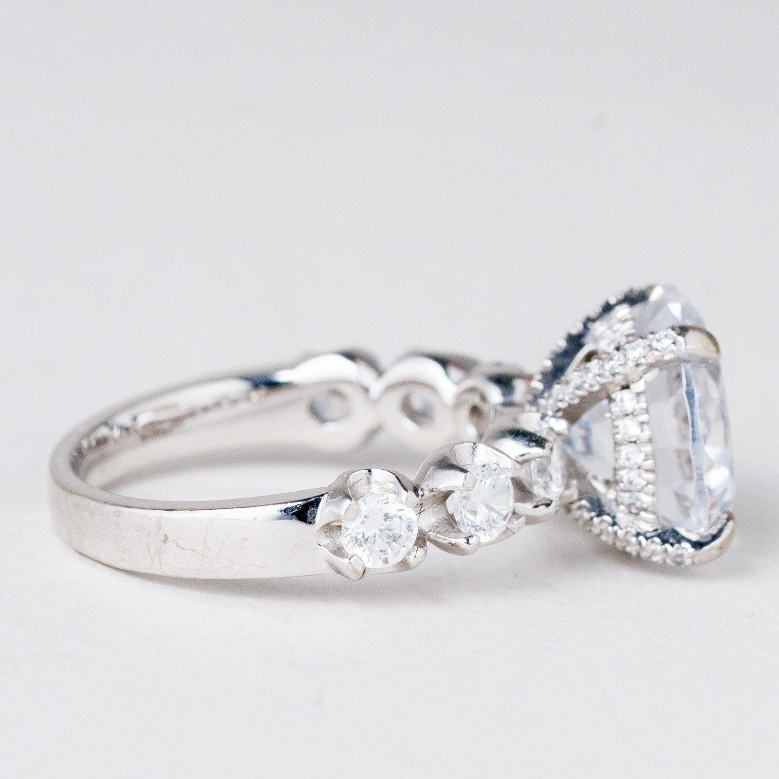 Ring Weiße Steine 6,99 g 925er Silber Größe 57 (18,1 mm Ø)2
