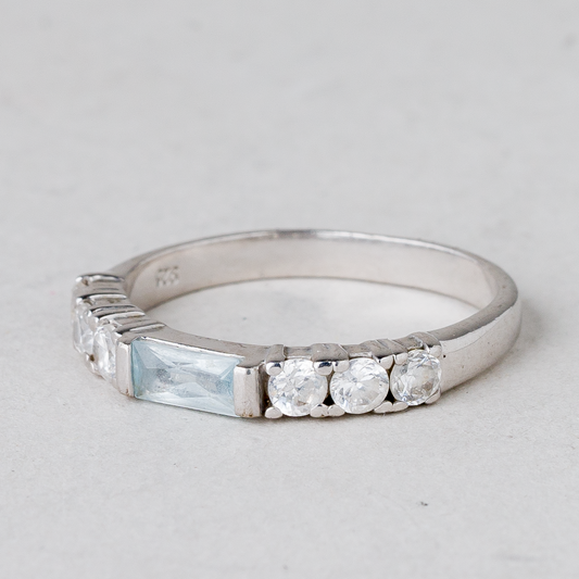 Ring Steinbesatz 925er Silber 2,71 g Größe 55 (17,5 mm Ø)0