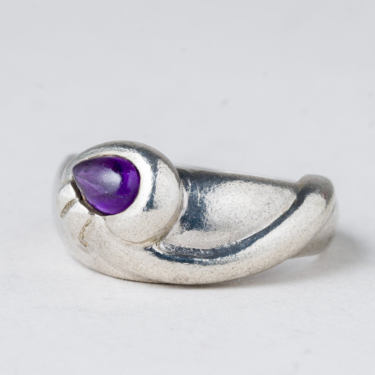 Silber Ring 925 Lila Stein Größe 51 (16,2 mm Ø) 4,5 g0