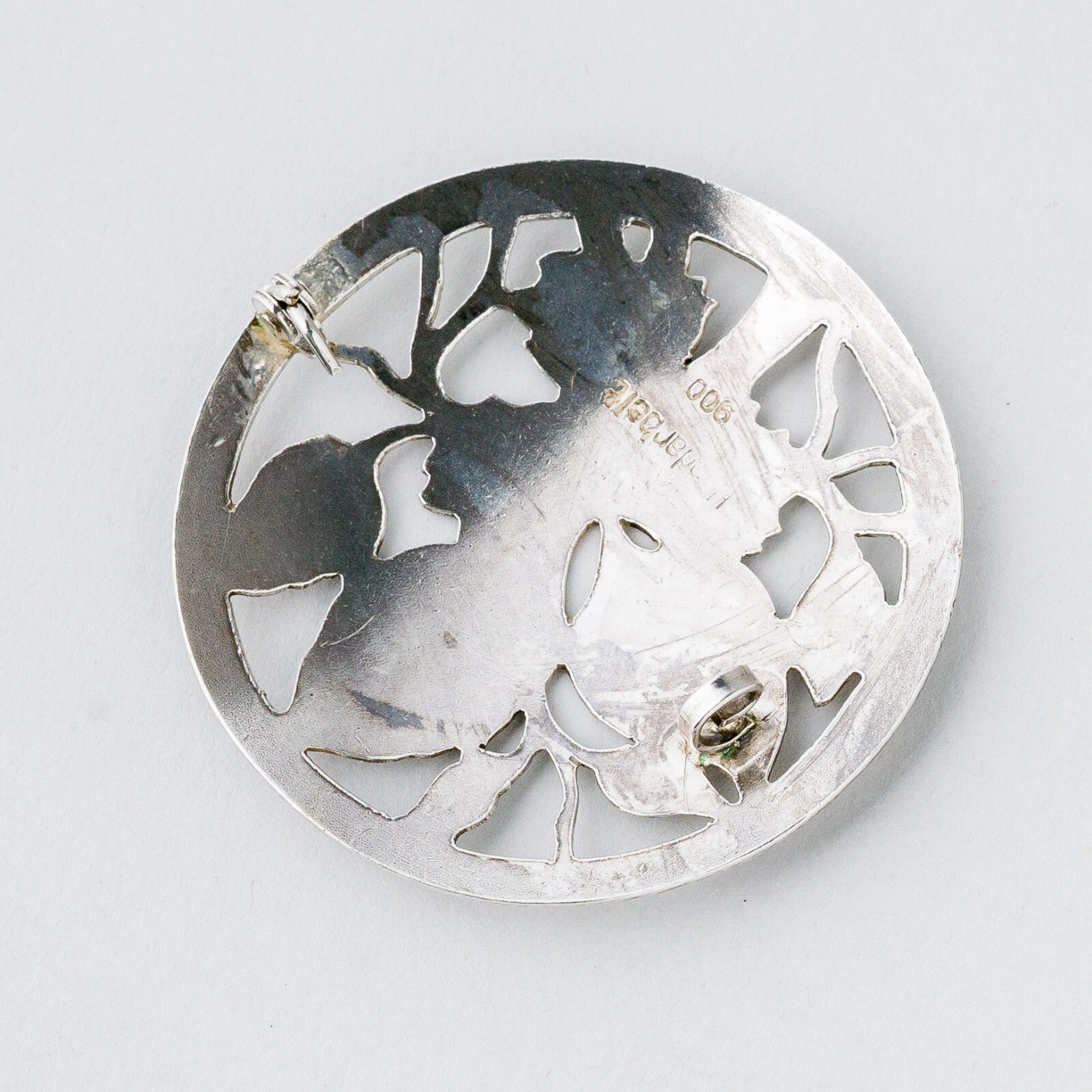 Silber Brosche Spange 900 Floral 7,14 g5