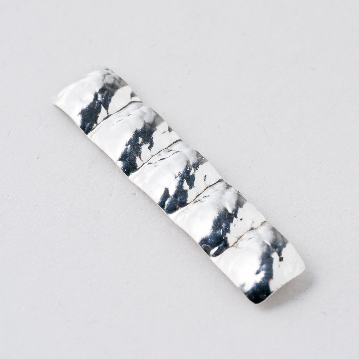Silber Brosche 900 Hammerschlag 6 cm 4,72 g1