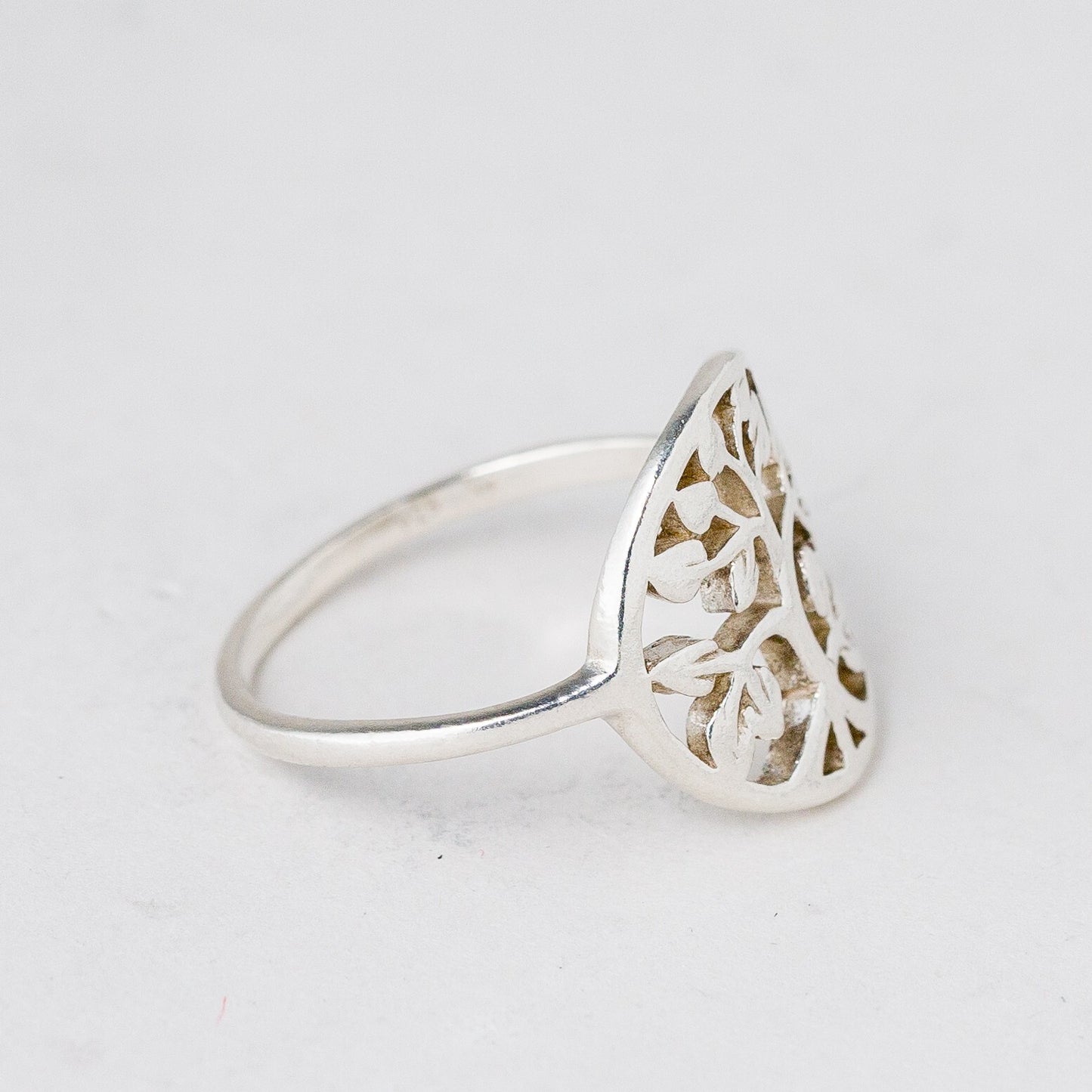 Silber Ring 54 (17,2 mm Ø) 925 Baum 2,23 g2