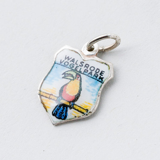 Anhänger Souvenir 800 Silber Walsrode Vogelpark 1,5 cm 0,98 g0