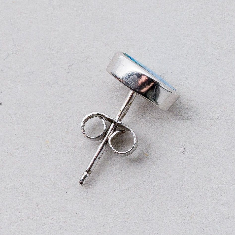 Einzelner Ohrring Ohrstecker 925 Silber Opal 0,7 g4