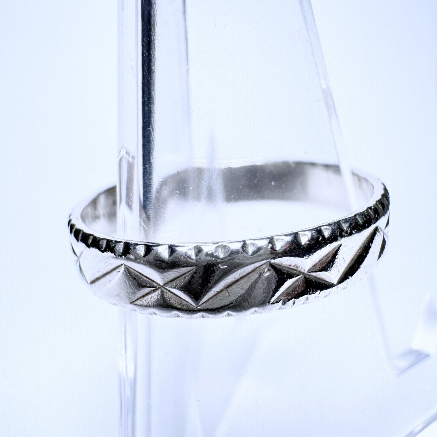 Ring 925er Silber Größe 58 mit Muster 2,11g3