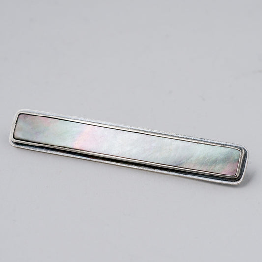 Silber Brosche 835 Perlmutt 8,2 g0