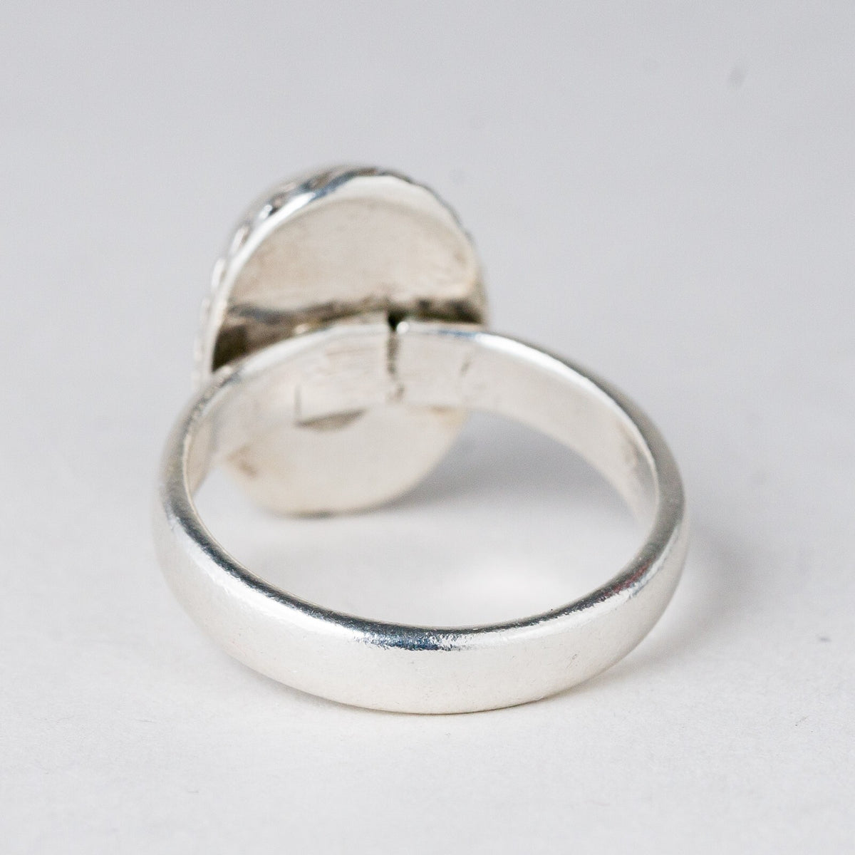 Silber Ring 925 Grüner Stein Größe 57 (18,1 mm Ø) 6,09 g3
