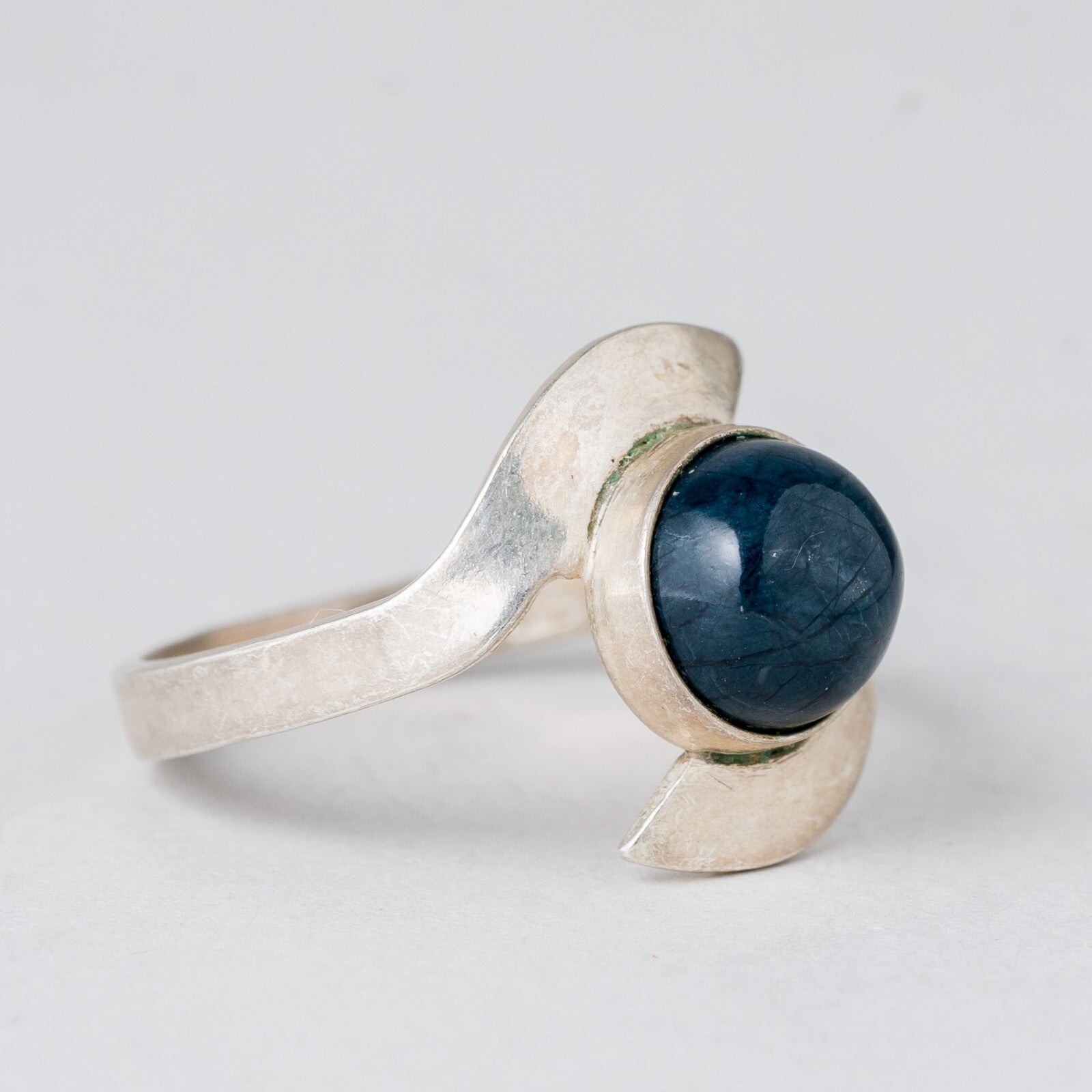 Ring Schwarzer Stein 2,53 g Silber Größe 55 (17,5 mm Ø)1