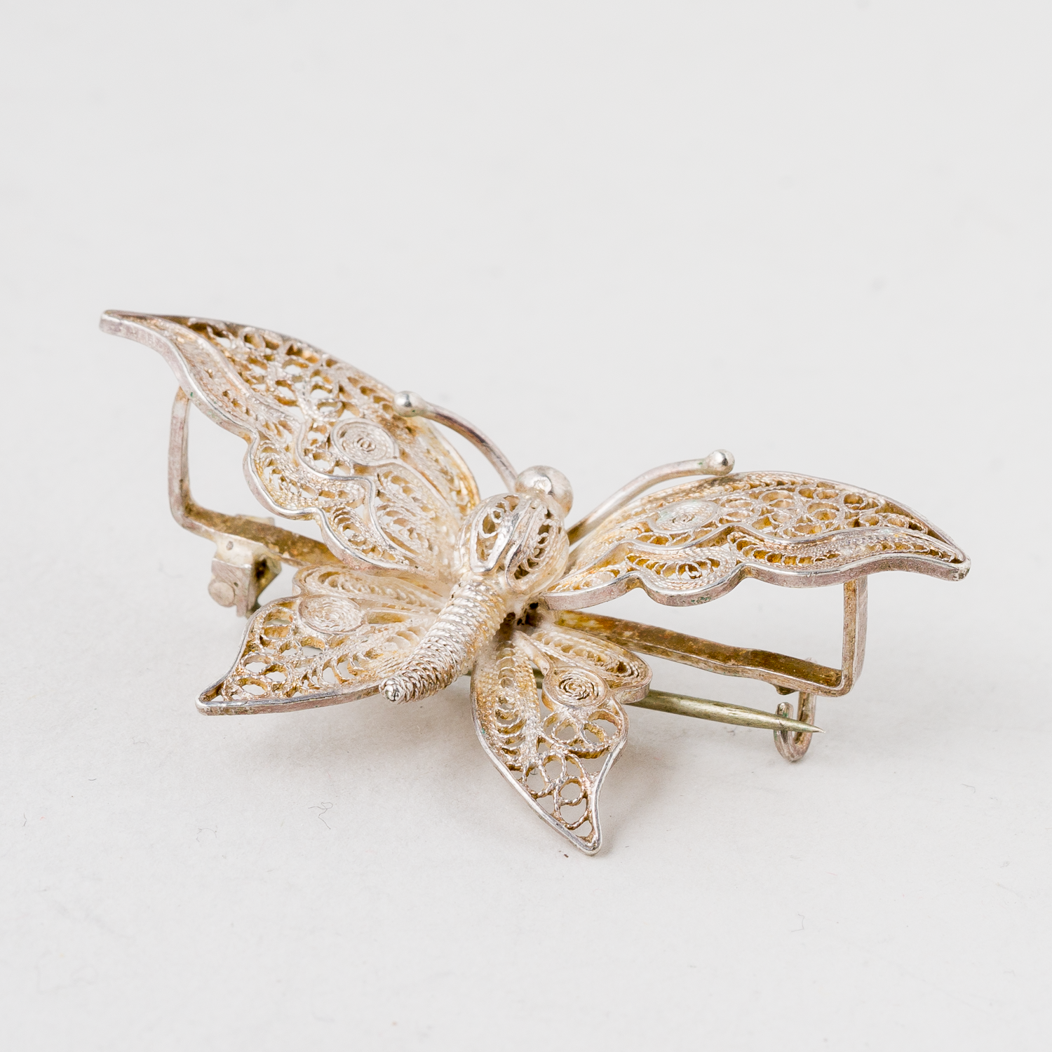 Brosche Schmetterling Silber 6,57 g 4,5 cm0