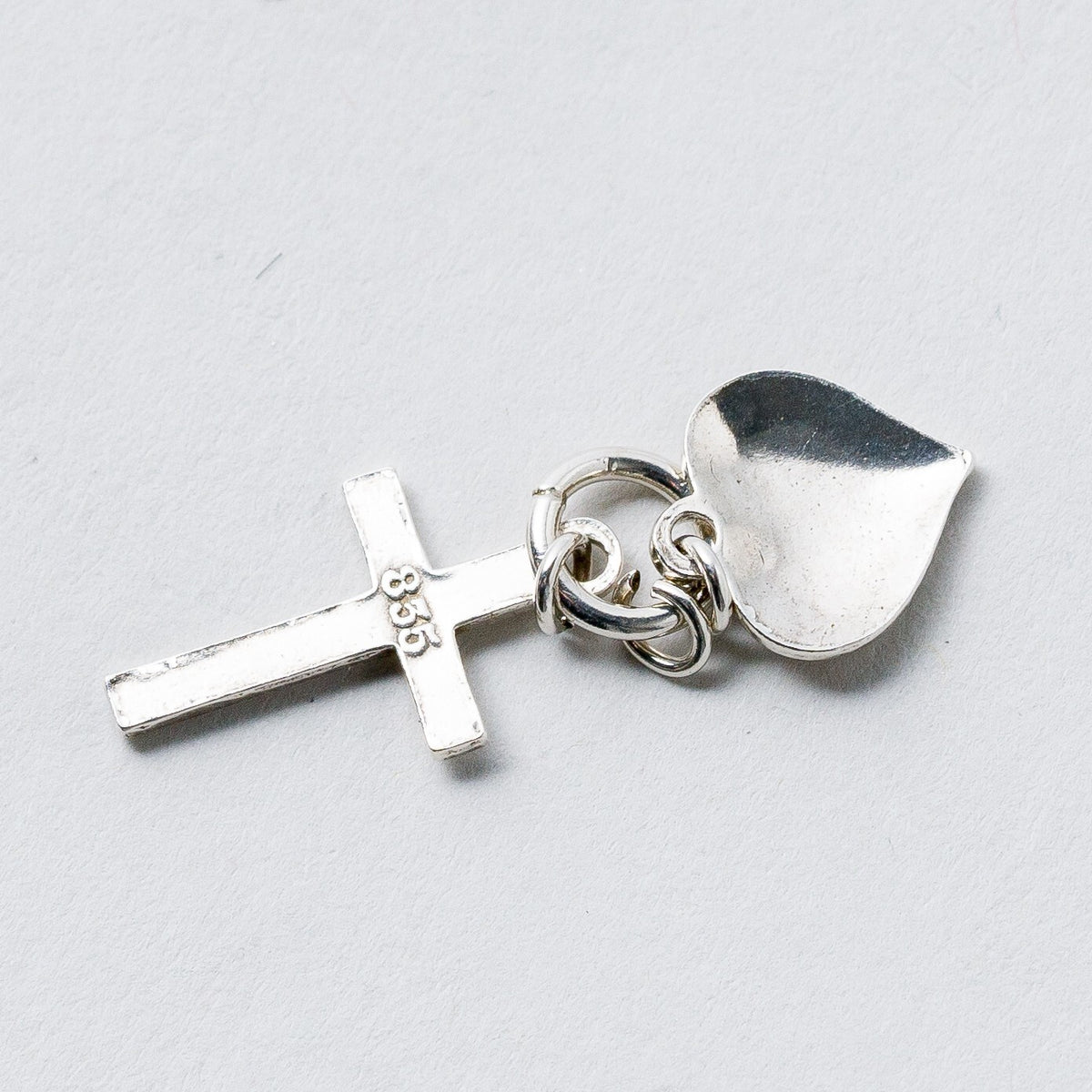 Anhänger 835 Silber Herz Kreuz 1,6 cm 1,04 g7