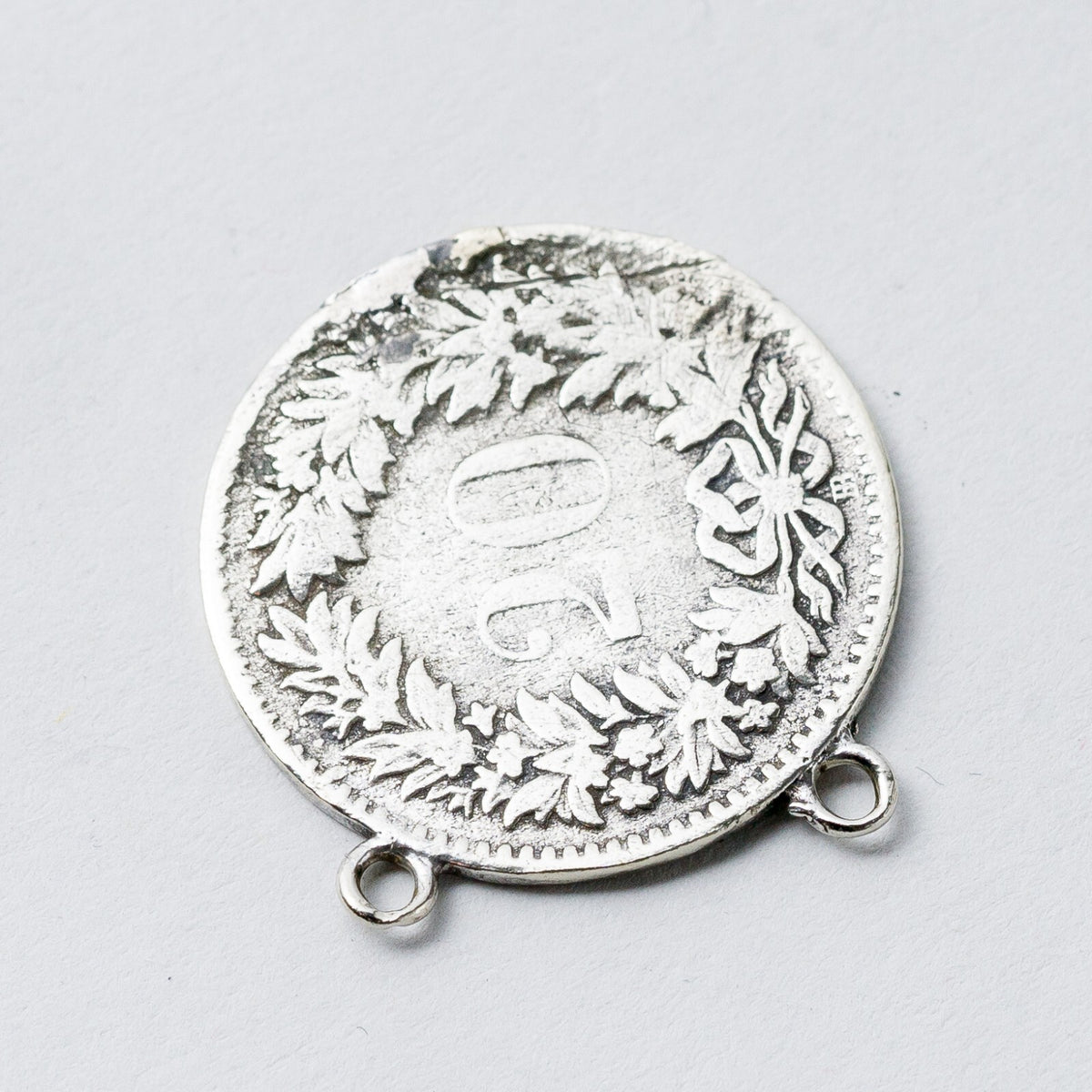 Anhänger Silber 20 Rapppen Helvetia 1850 2,2 cm 3,22 g2