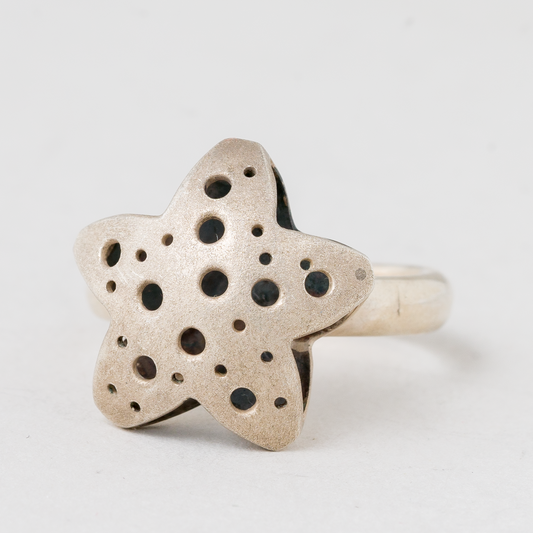 Ring Stern 925er Silber 5,7 g Größe 56 (17,8 mm Ø)0