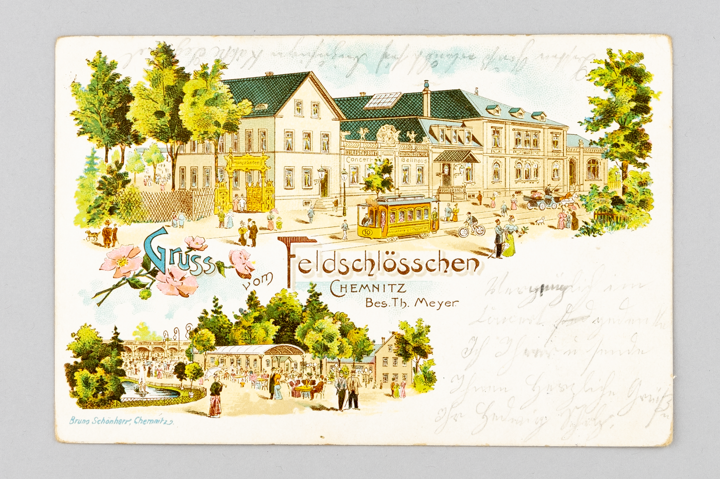 Ansichtskarte Gruss aus/ Gruß vom Feldschlösschen Chemnitz 19020