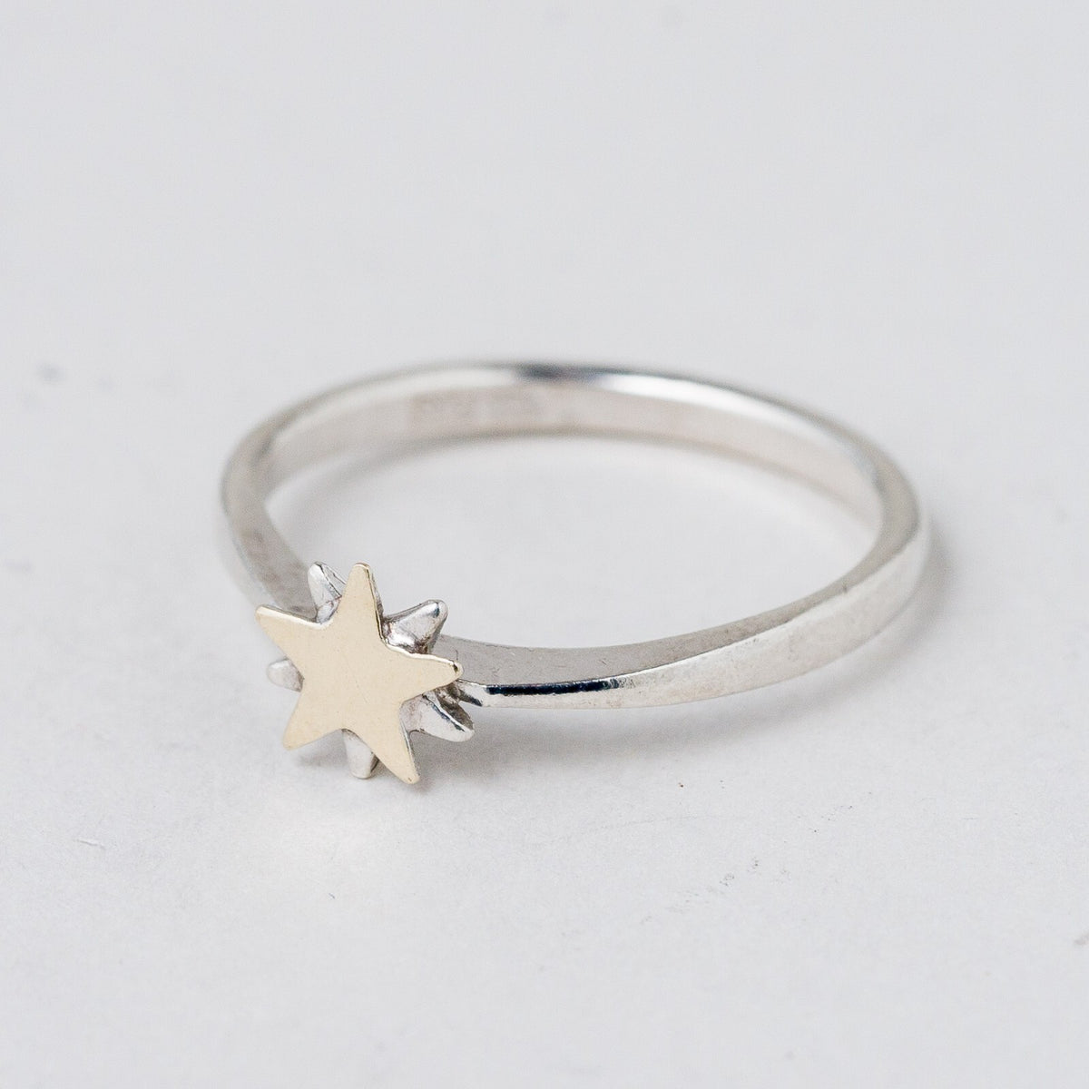 Silber Ring 925 Stern Größe 53 (16,8 mm Ø) 1,52 g0