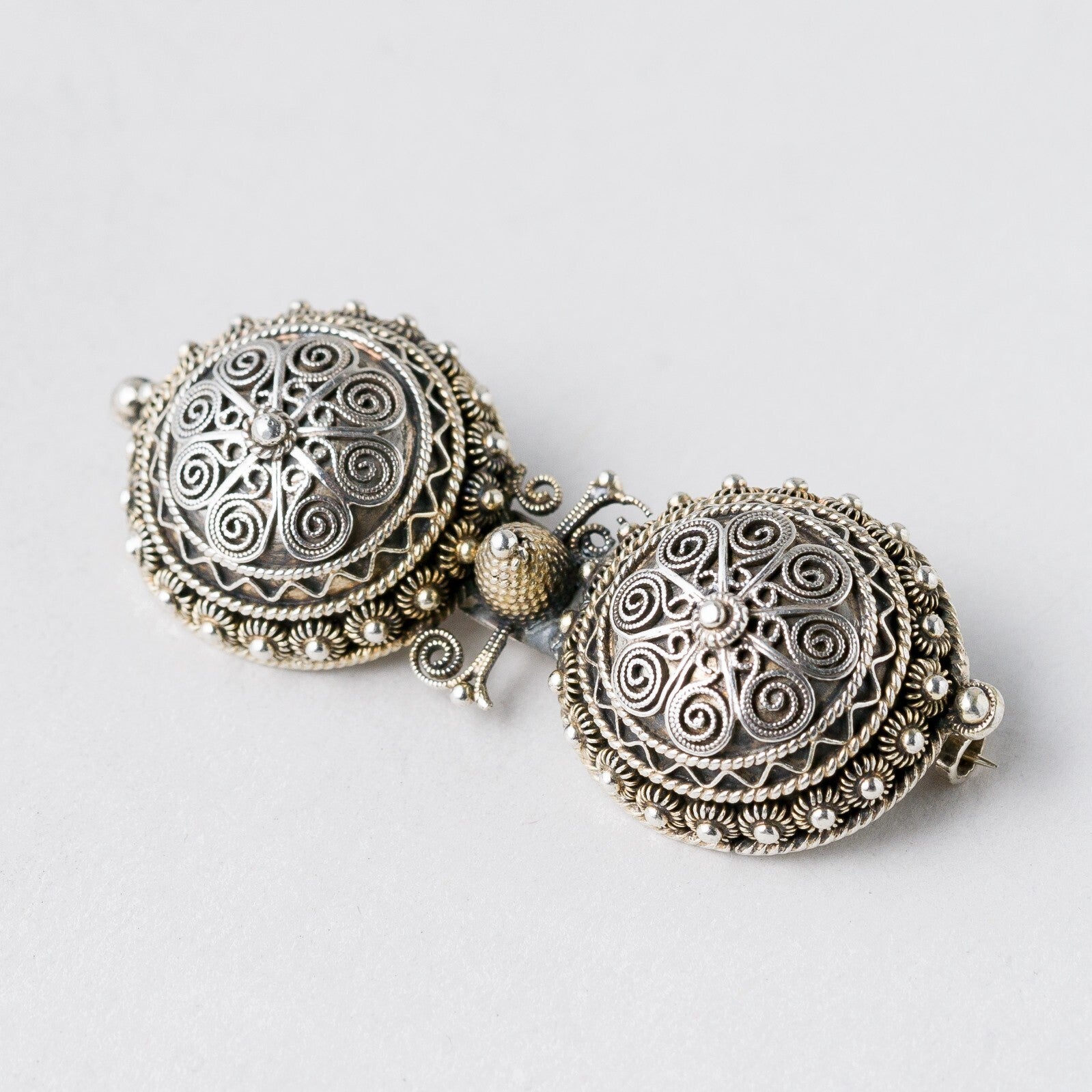 Brosche Silber filigran 5,4 cm 9,95 g0