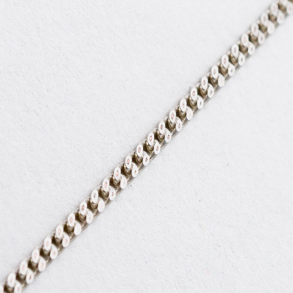 Silber Halskette 835 Panzerkette 1,3 mm 40 cm 2,02 g1