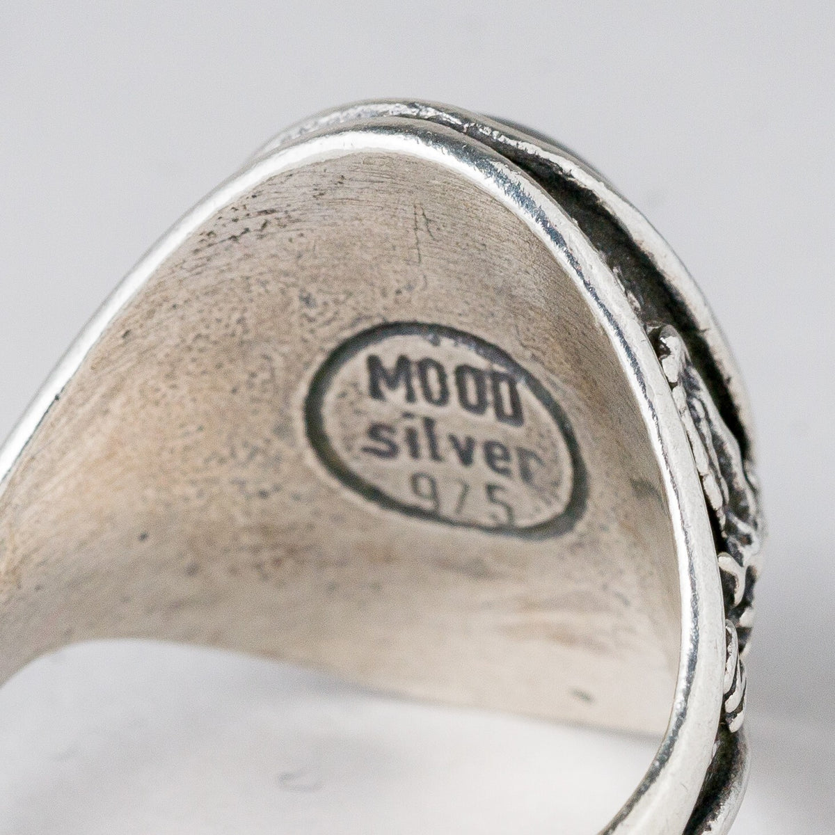 Silber Ring 925 Farbloser Stein Größe 61 (19,4 mm Ø) 9,87 g6
