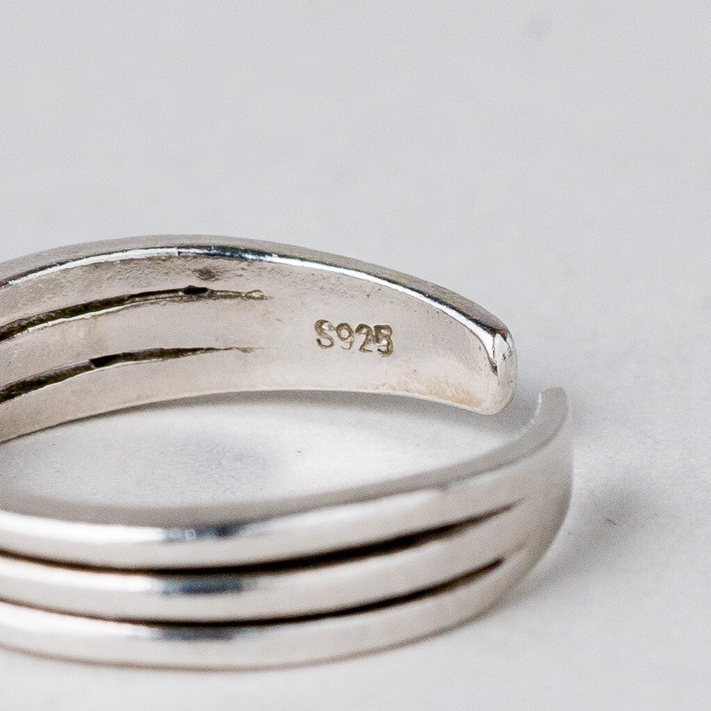 Silber Ring 925 Größe flexibel ca. 49 2 g6