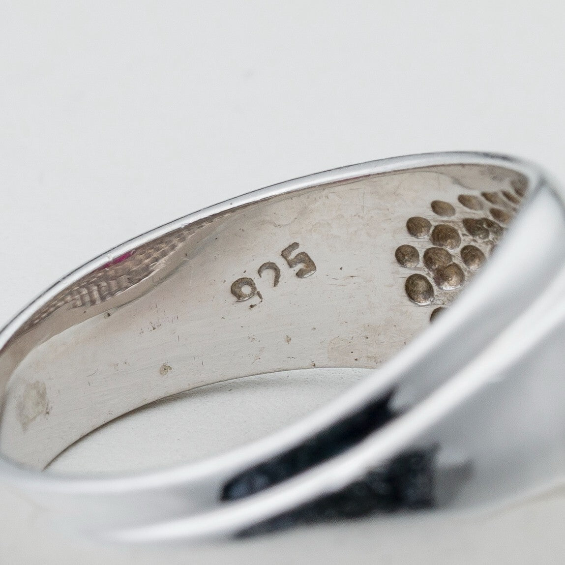 Silberring Roter Stein 925er Silber 6,26 g Größe 56 (17,8 mm Ø)3