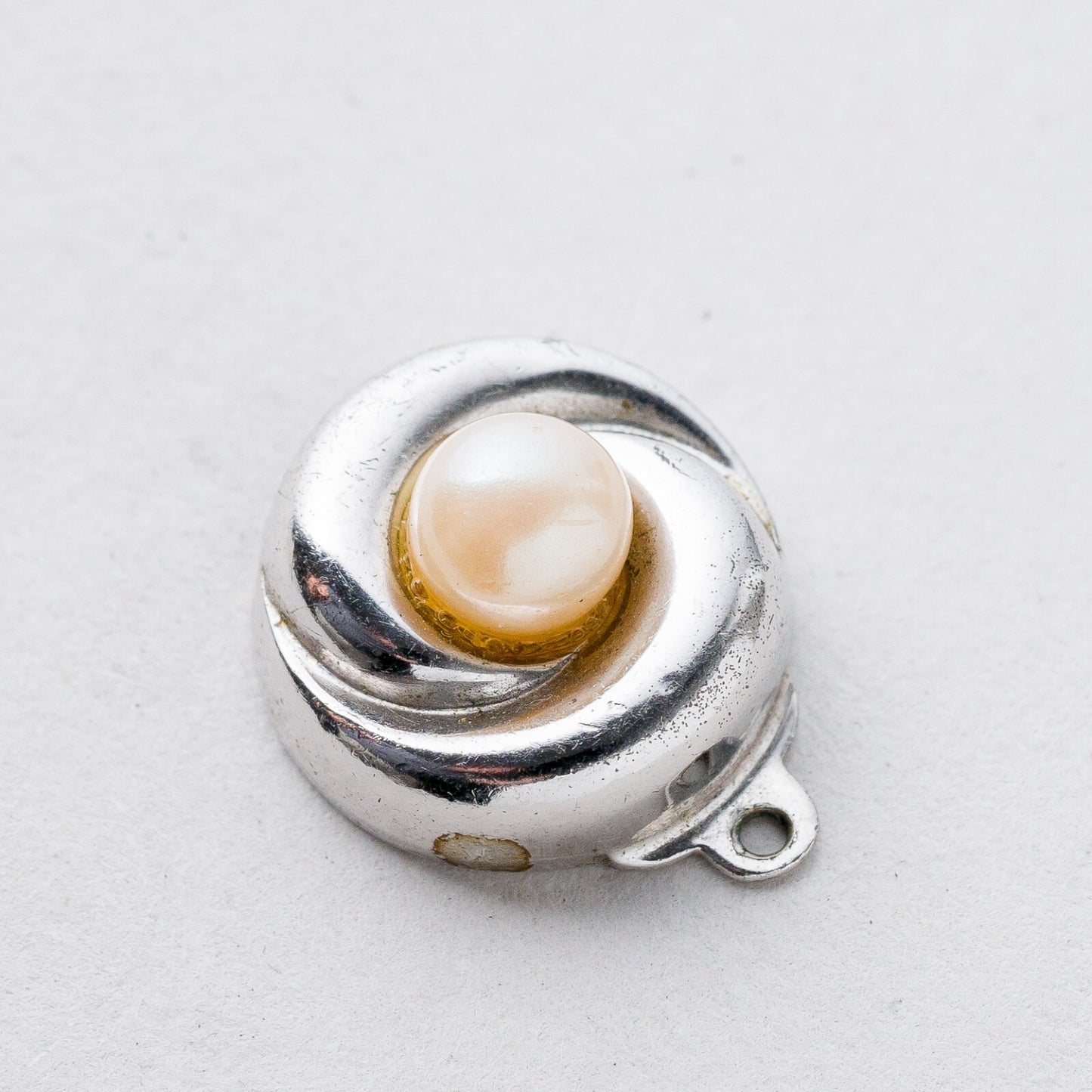 Kettenverschluss 835 Silber Perle 1,39 g0