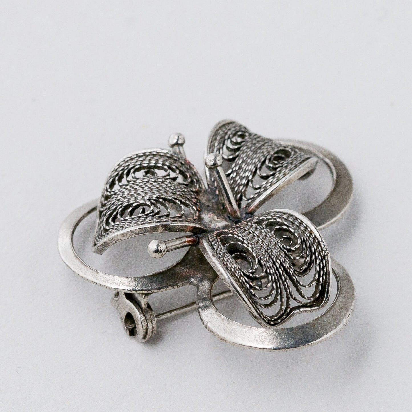 Silber Brosche Blume 5,44 g1
