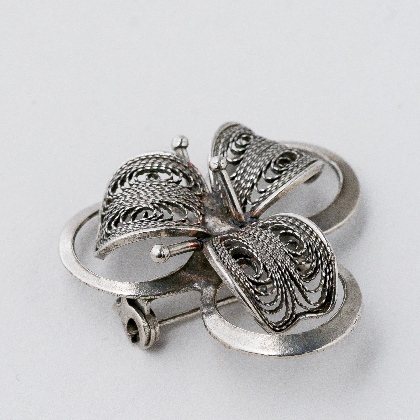Silber Brosche Blume 5,44 g1