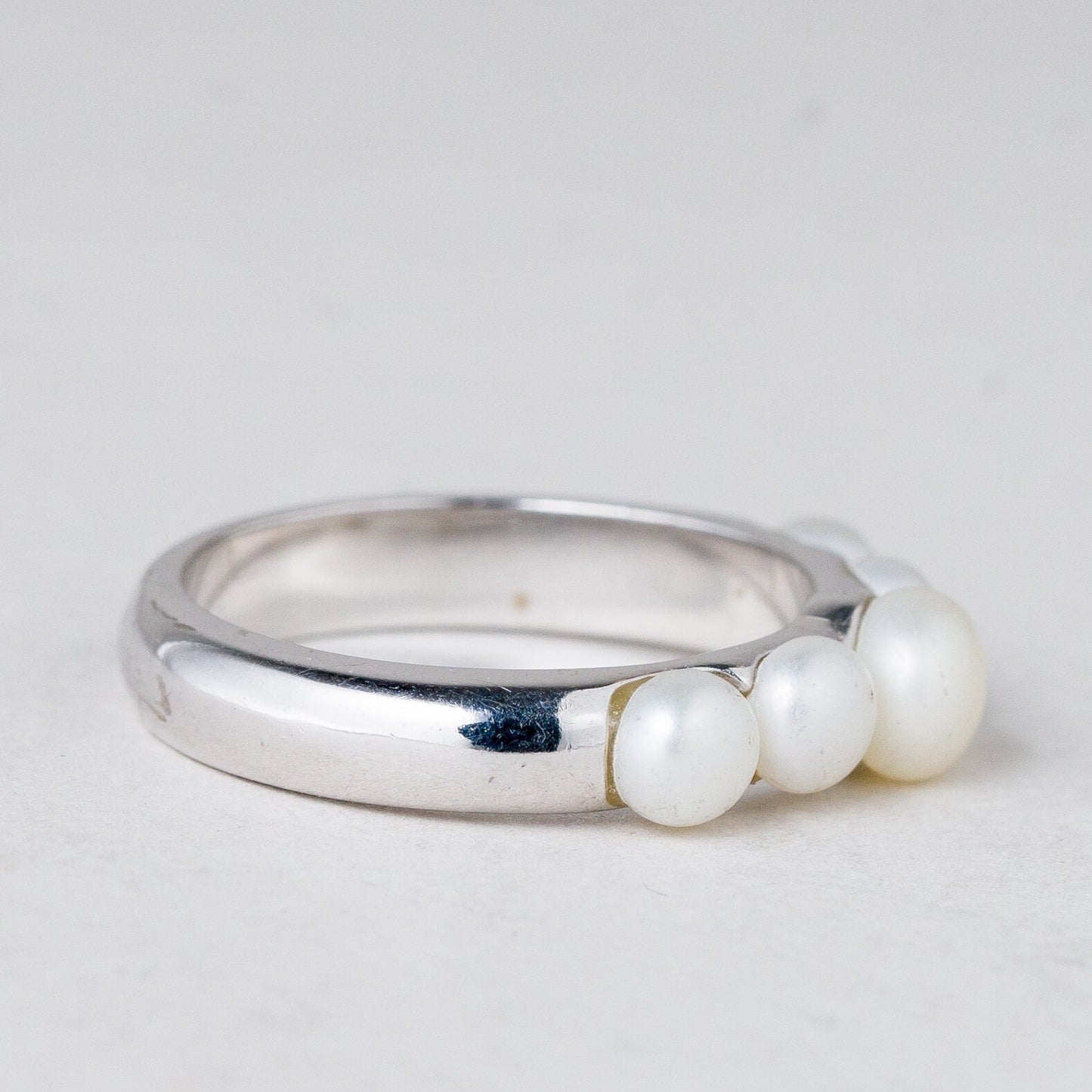 Ring Perlen 3,71 g 925er Silber Größe 53 (16,8 mm Ø)2