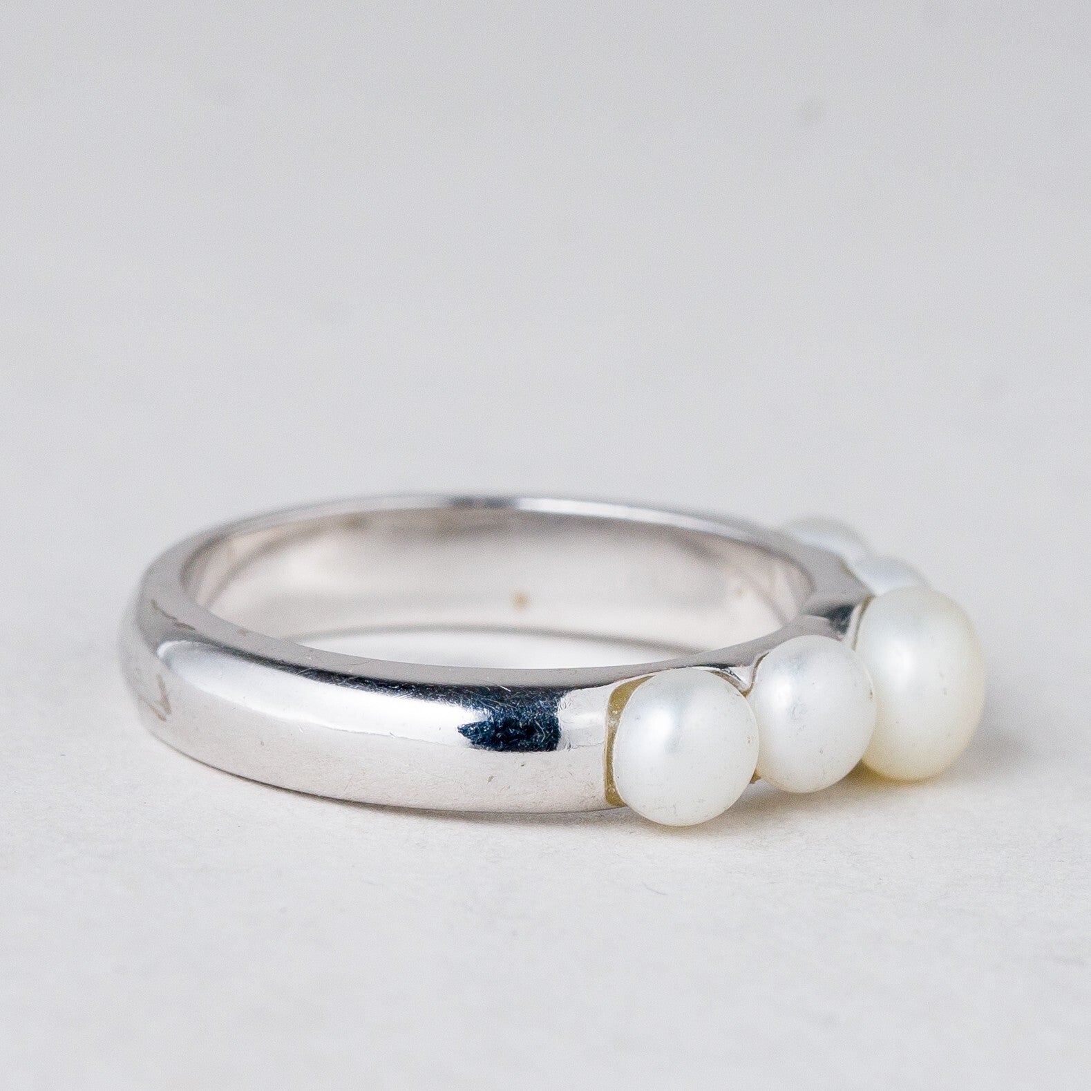 Ring Perlen 3,71 g 925er Silber Größe 53 (16,8 mm Ø)2