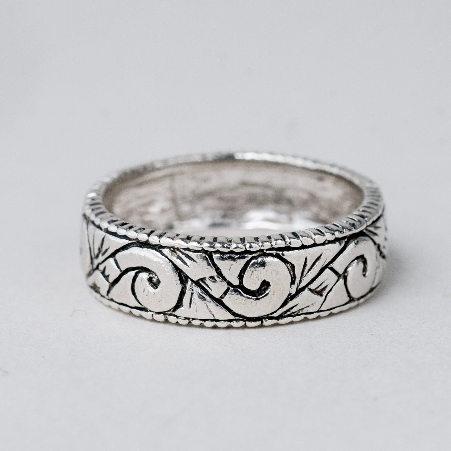 Silber Ring 925 Größe 59 (18,8 mm Ø) 5,32 g3