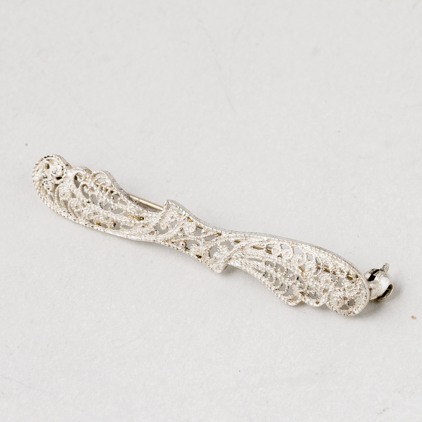 Brosche Schleife 835er Silber 1,62 g 4,5 cm0