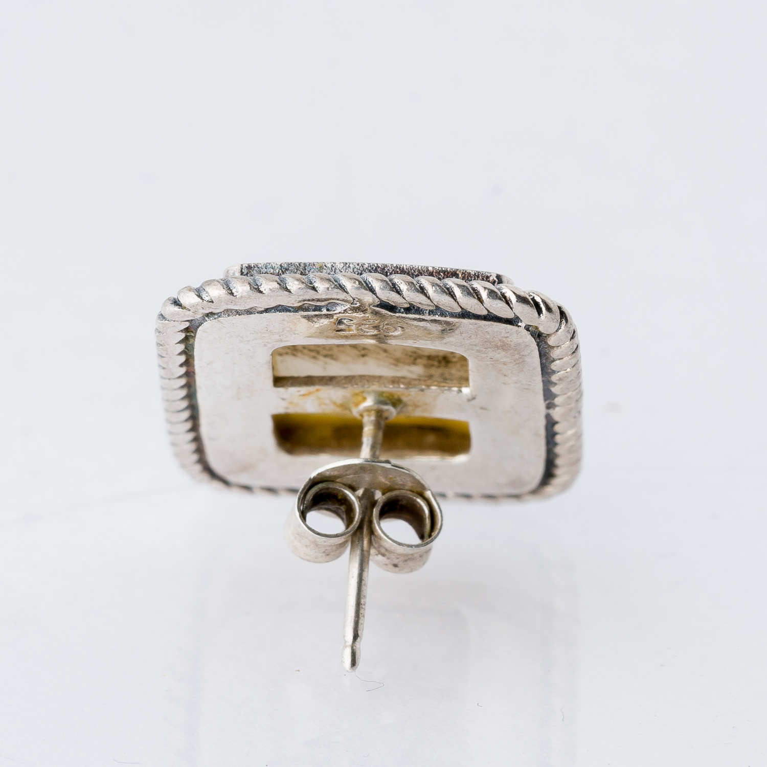 Einzelner Ohrring Ohrstecker Perlmutt 925er Silber 2,43 g3