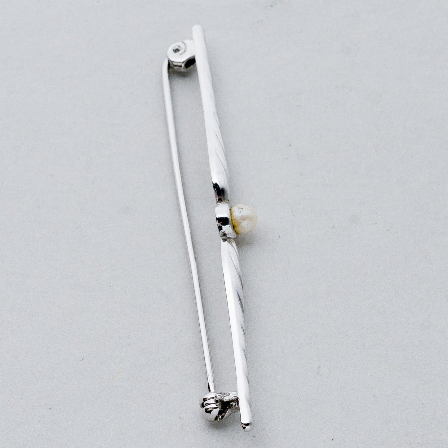 Silber Brosche Spange 835 Perle 2,79 g5