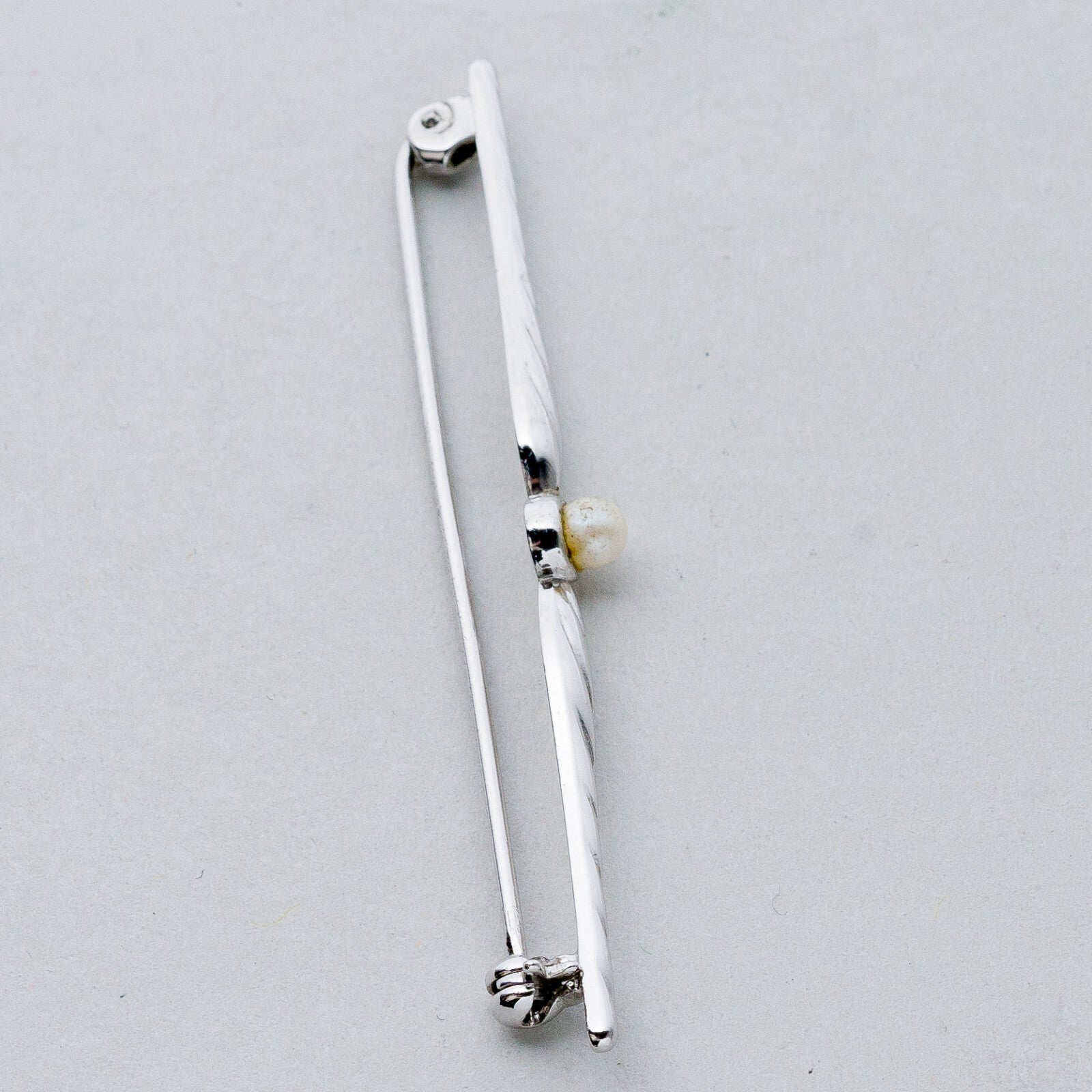 Silber Brosche Spange 835 Perle 2,79 g5