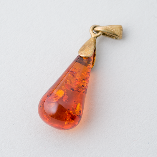 Anhänger 925er Silber 3,51 g Bernstein0