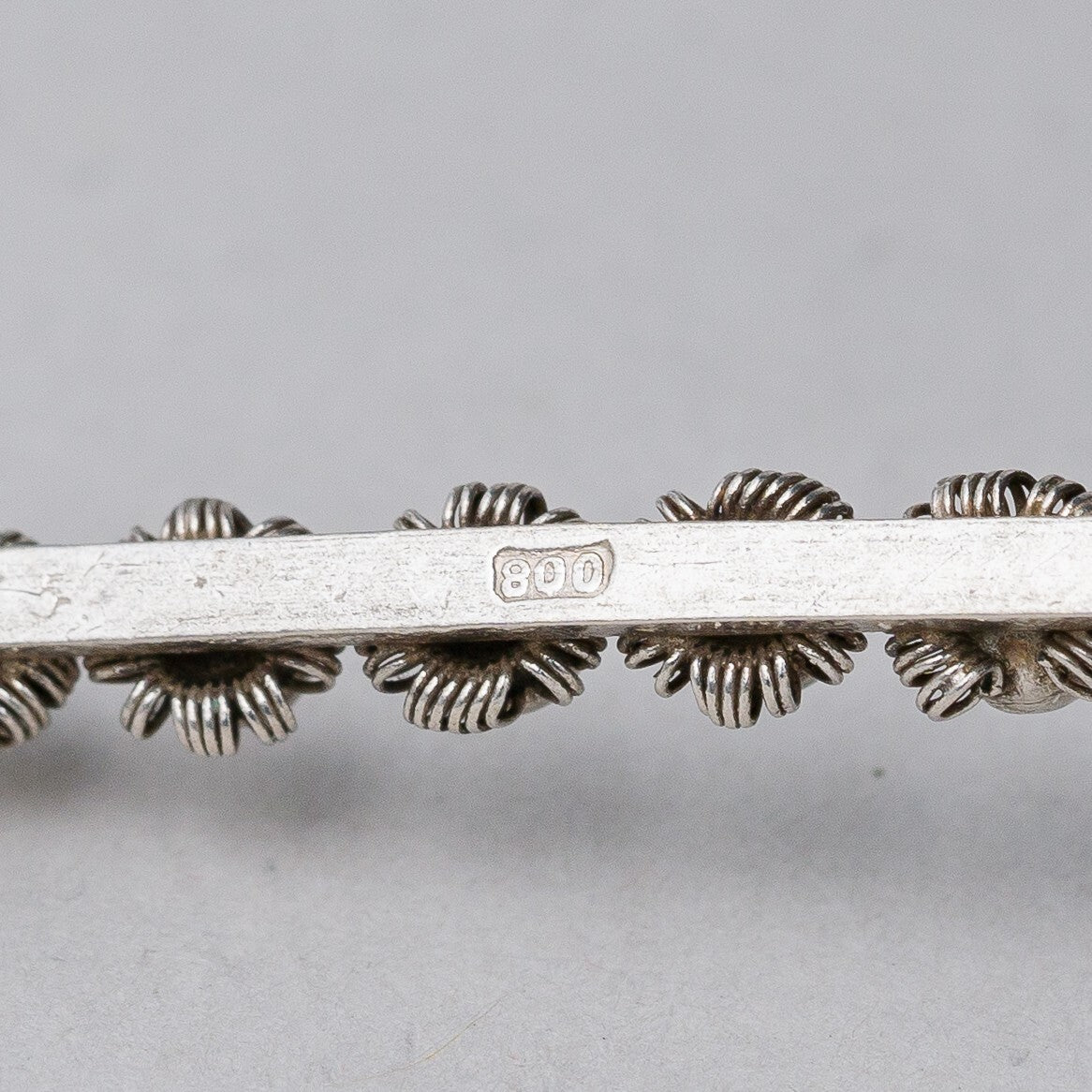 Brosche 800 Silber Kugeln 4,1 cm 2,64 g6