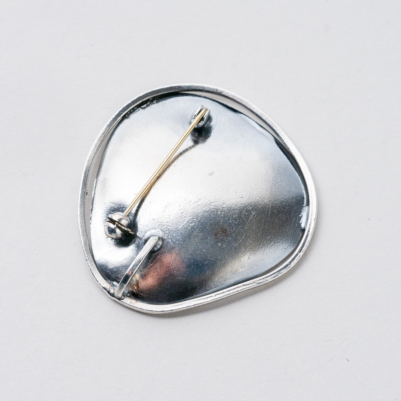 Silber Brosche Perlmutt 4,3 cm 11,88 g7