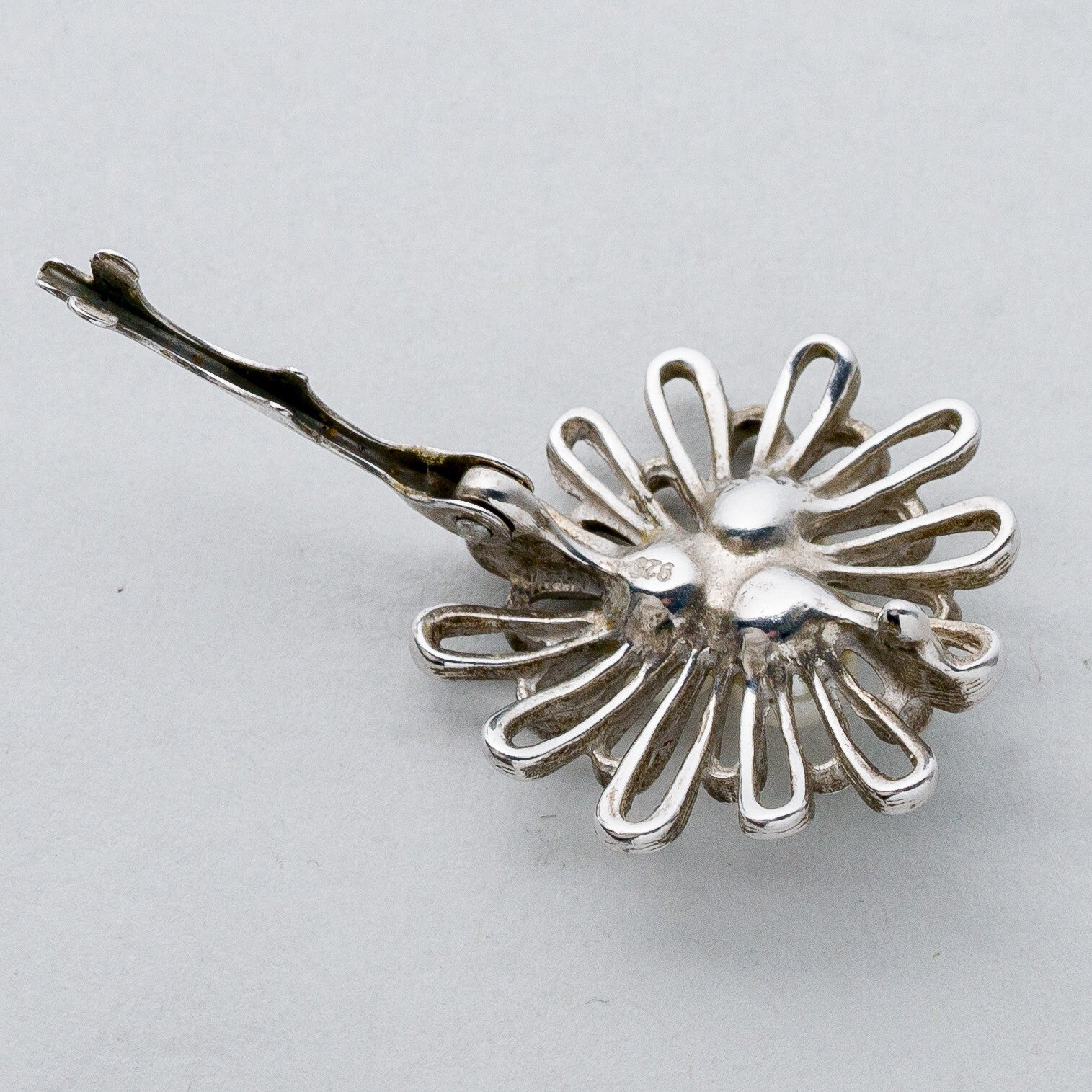 Silber Clip Tuchclip 925 Perlen 4,12 g8