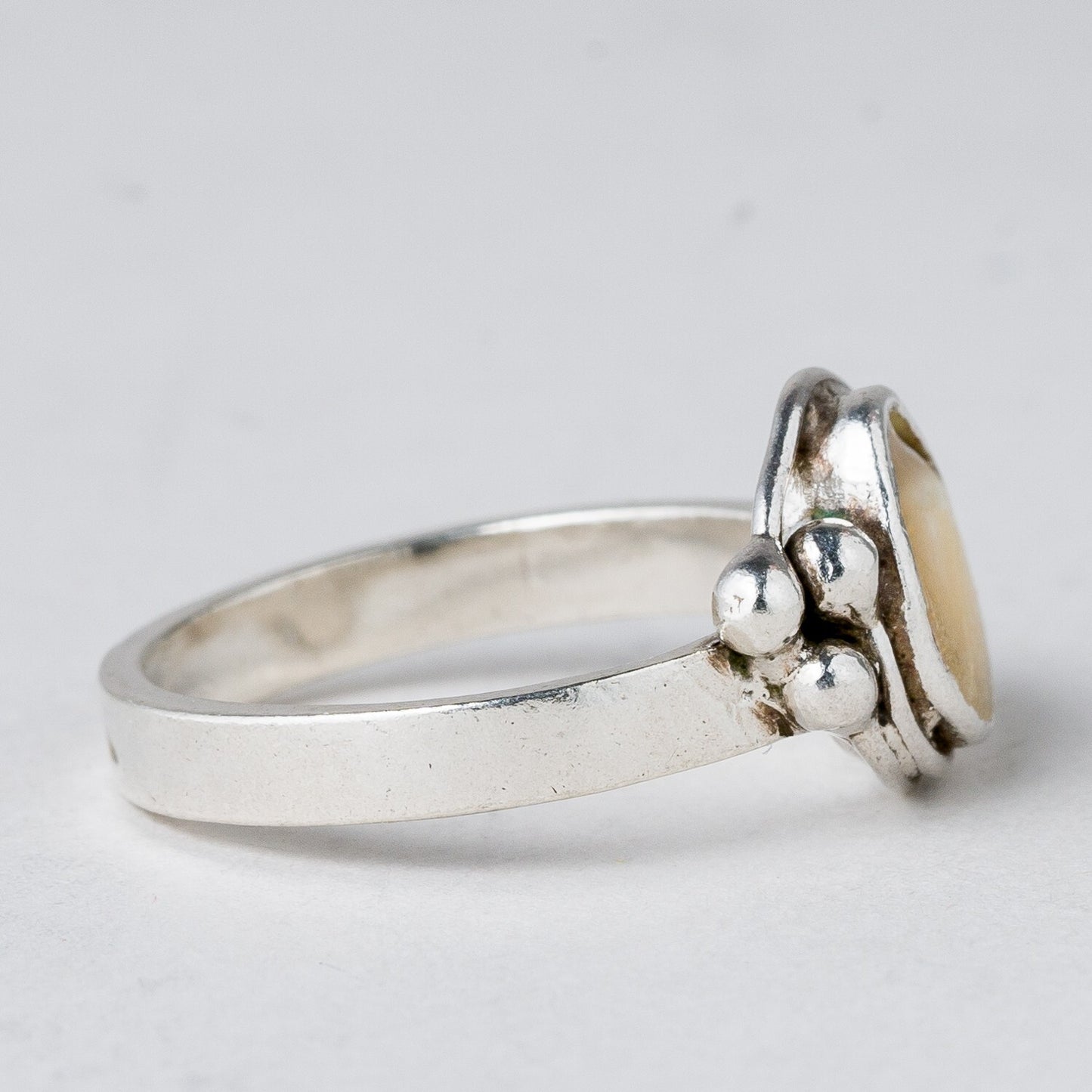 Silber Ring Perlmutt Größe 57 (18,1 mm Ø) 3,98 g2