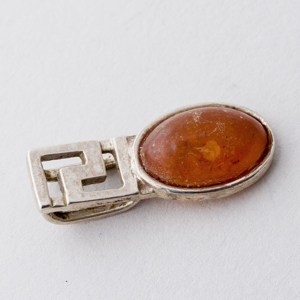Anhänger Silber 925 Bernsteinimitat 2,3 cm 1,7 g2
