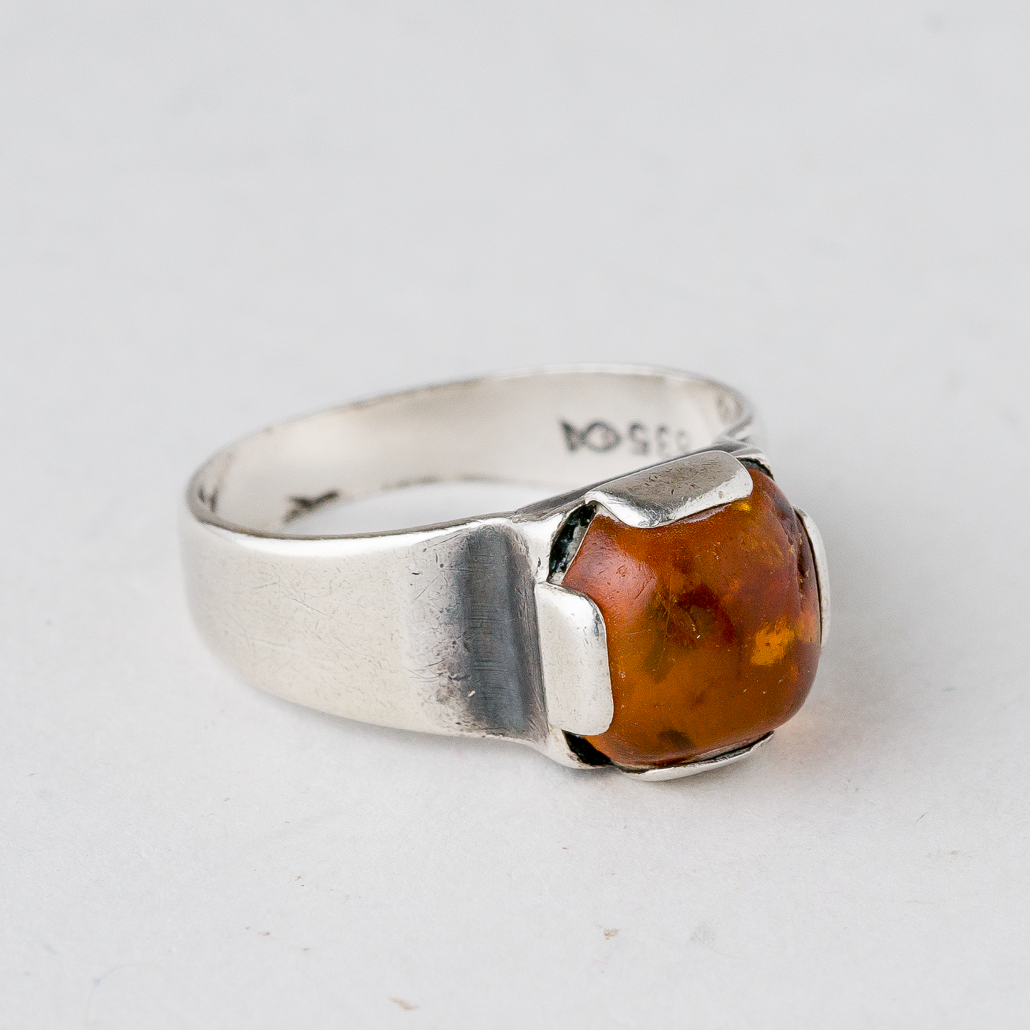 Ring Bernstein 3,34 g 835er Silber Größe 54 (17,2 mm Ø)1