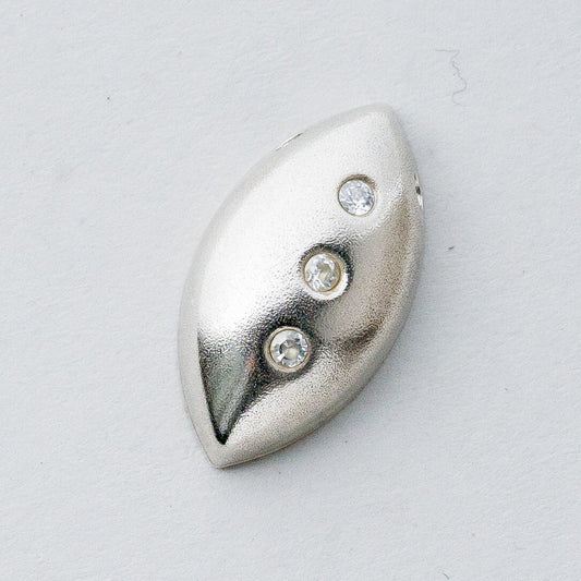 Silber Anhänger Kettenanhänger 925 Weiße Steine 1,98 g0
