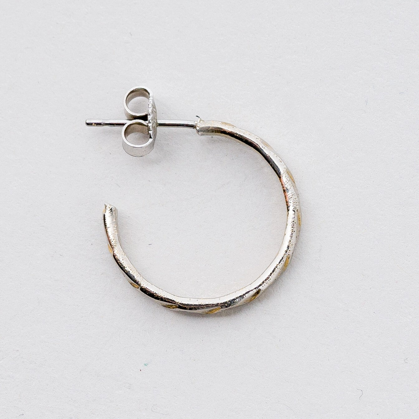 Einzelner Ohrring Halbe Creole Silber 1,07 g4