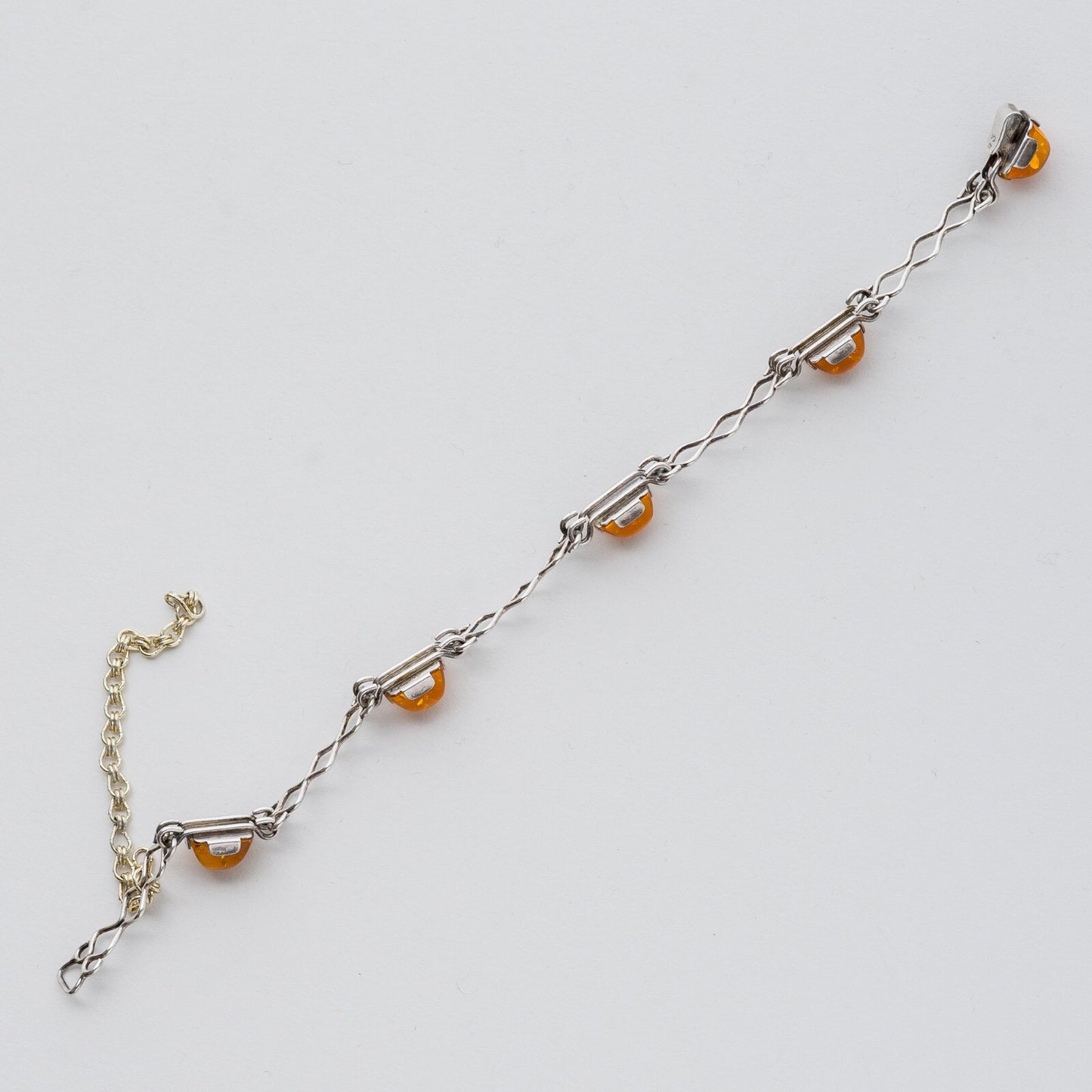 Silber Armband 835 Bernstein 21 cm 10,73 g1