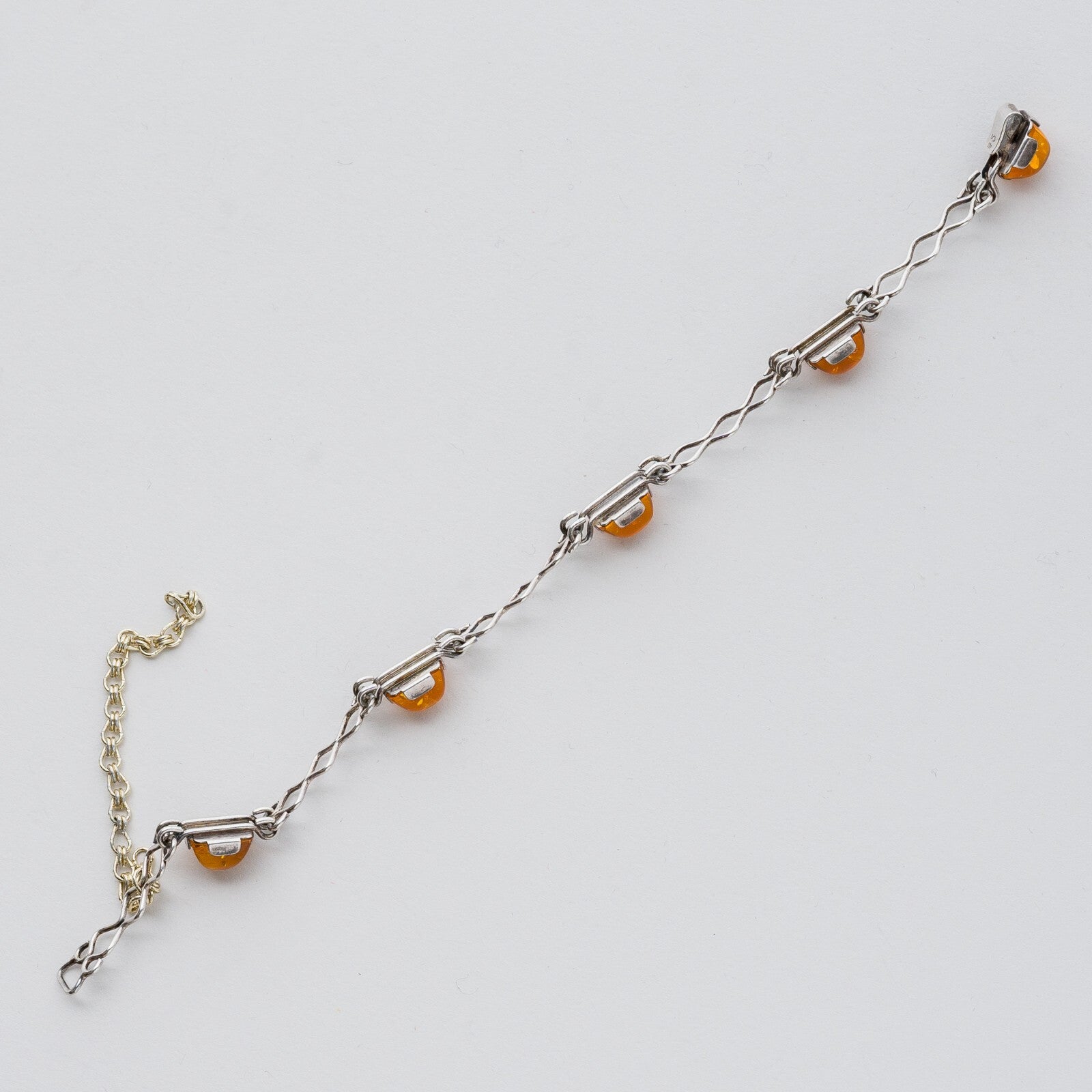 Silber Armband 835 Bernstein 21 cm 10,73 g1