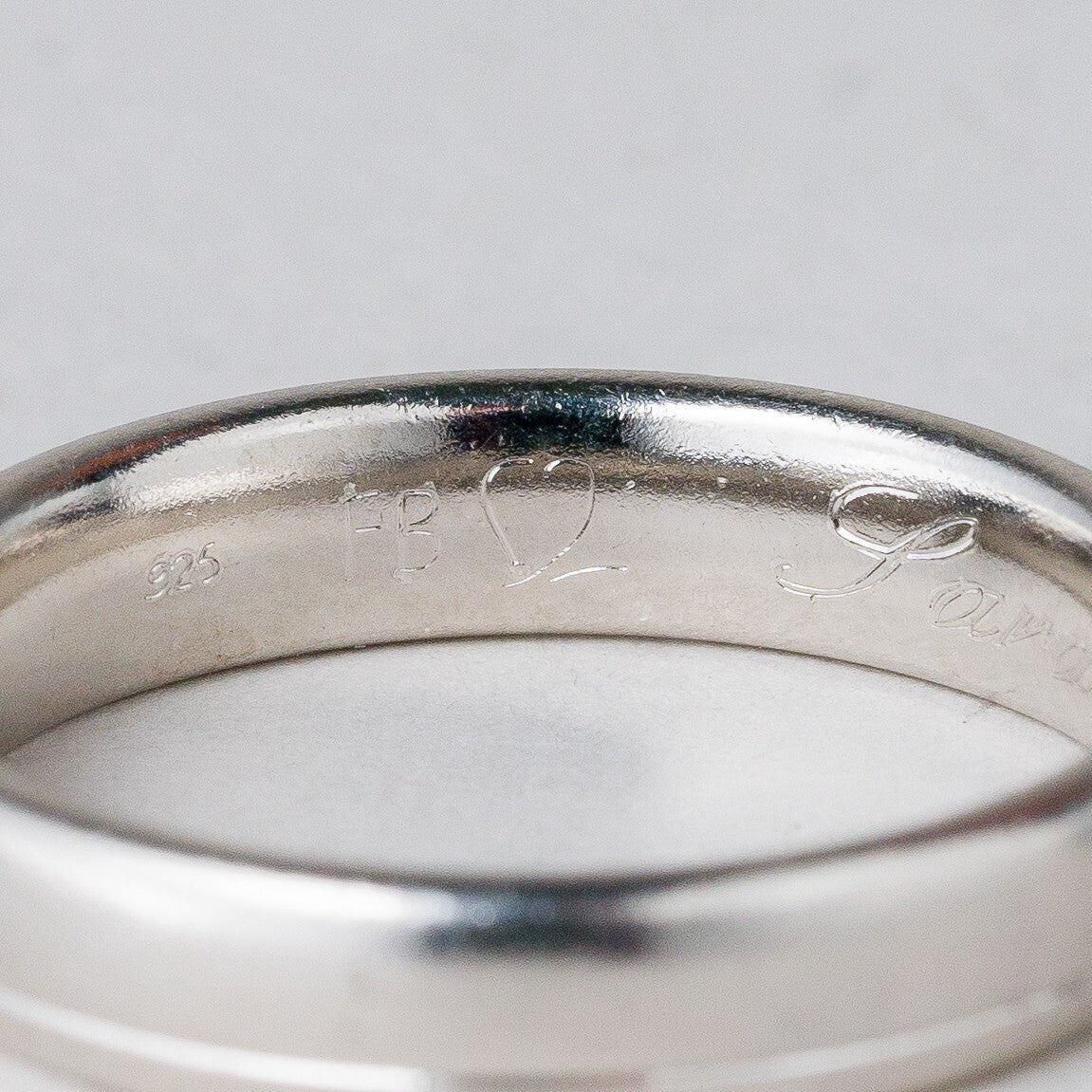 Silber Ring 925 Gravur innen Größe 66 (21,0 mm Ø) 6,44 g7