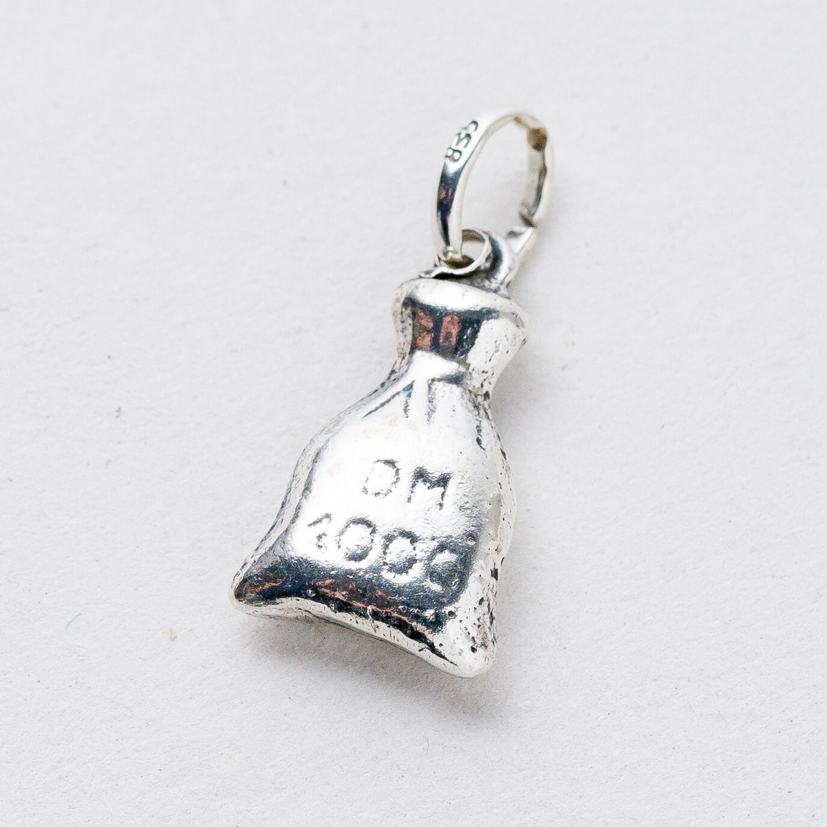 Anhänger 835 Silber Geldsack "1000 Mark" 1,8 cm 2,1 g0