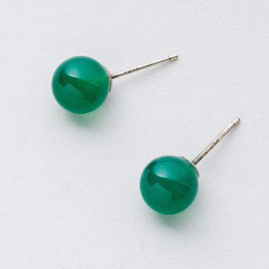 Silber Ohrringe Ohrstecker 925 Grün Steine 1,63 g0