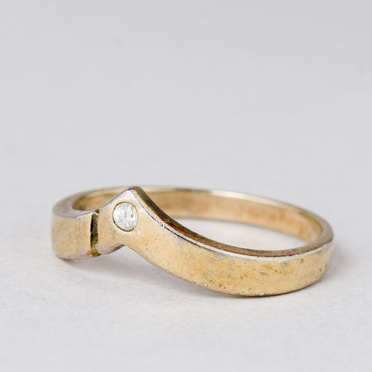 Ring Weißer Stein 2,09 g 925er Silber Größe 53 (16,8 mm Ø)0
